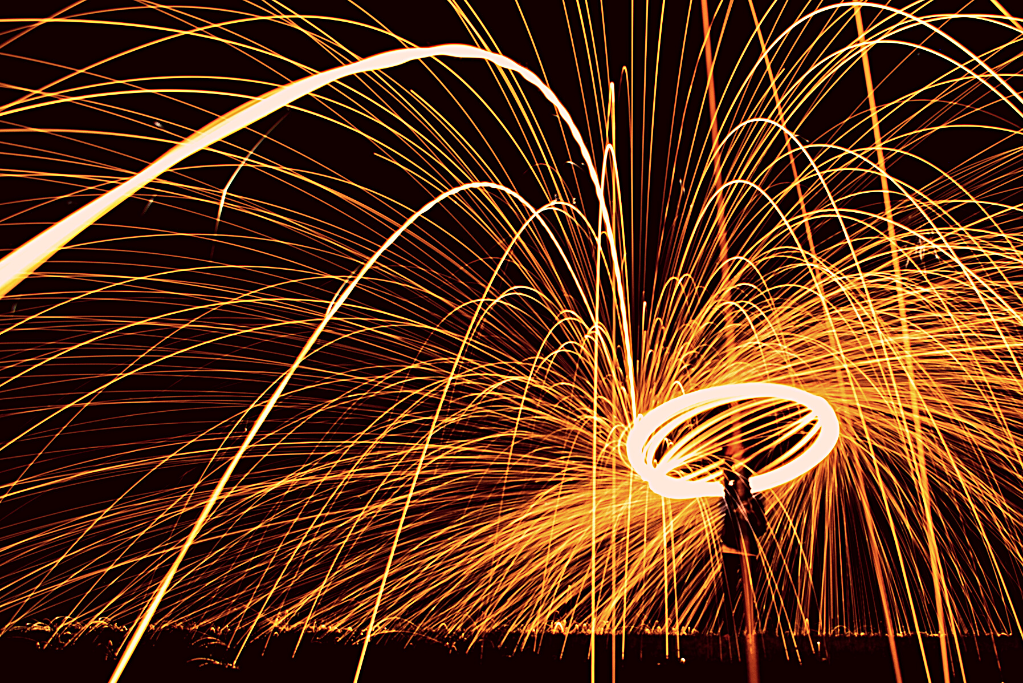 Sparks, ring of light, aura